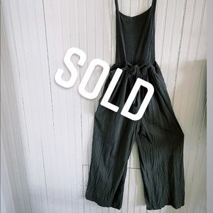 Green Cotton Overalls
